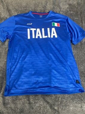 Mitre Italia Men's Blue Soccer Jersey